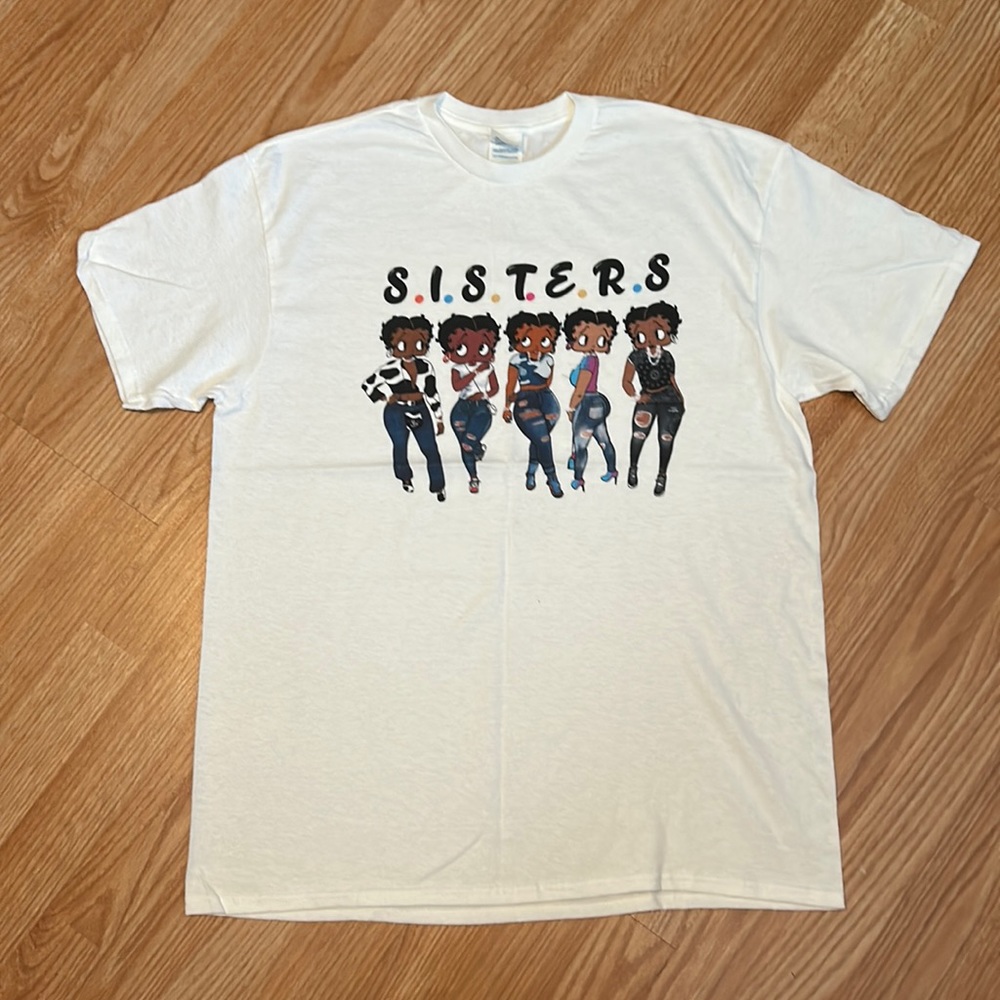 Delta Pro Weight S.I.S.T.E.R.S Short Sleeve Tee White Large Betty Boop B72